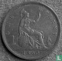Royaume Uni 1 penny 1863 - Image 1