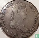 Espagne 8 reales 1816 (M couronné) - Image 1