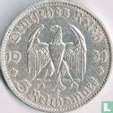 Duitse Rijk 5 reichsmark 1934 (D - type 1) "First anniversary of Nazi Rule" - Afbeelding 1