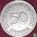 Allemagne 50 pfennig (J - fauté) - Image 2