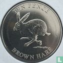 Guernsey 10 pence 2021 (kleurloos) "Brown hare" - Afbeelding 2