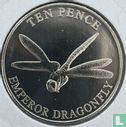 Guernsey 10 pence 2021 (kleurloos) "Emperor dragonfly" - Afbeelding 2
