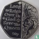 Man 50 pence 2022 (koper-nikkel - type 5) "Platinum jubilee of Her Majesty Queen Elizabeth II" - Afbeelding 2