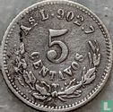 Mexique 5 centavos 1876 (As L) - Image 2