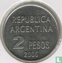 Argentinie 2 pesos 2006 (geribbelde rand) "Defense of Human Rights" - Afbeelding 1