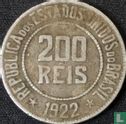 Brazilië 200 réis 1922 - Afbeelding 1