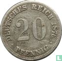 Empire allemand 20 pfennig 1876 (A) - Image 1