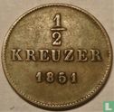Württemberg ½ kreuzer 1851 - Afbeelding 1