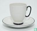 Tasse à café et soucoupe - Wilma - Noir et blanc - Mosa Select - Image 1