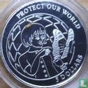 Cookeilanden 5 dollars 1992 (PROOF) "Protect our World" - Afbeelding 2