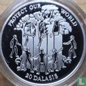 The Gambia 20 dalasis 1995 (PROOF) "Protect our World" - Image 2