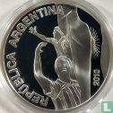 Argentina 5 pesos 2010 (PROOF) "Football World Cup in South Africa" - Image 2