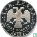 Russia 3 rubles 2015 (PROOF) "50th anniversary First man to go out into space" - Image 1