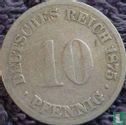 Duitse Rijk 10 pfennig 1875 (G) - Afbeelding 1