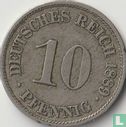 Duitse Rijk 10 pfennig 1889 (J) - Afbeelding 1