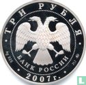 Russia 3 rubles 2007 (PROOF) "50th anniversary Launching the first artificial Earth satellite" - Image 1