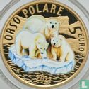 Italië 5 euro 2021 (PROOF) "Polar bear" - Afbeelding 1