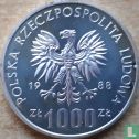 Poland 1000 zlotych 1988 (PROOF) "1990 Football World Cup in Italy" - Image 1