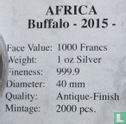 Gabon 1000 francs 2015 (kleurloos) "Buffalo" - Afbeelding 3