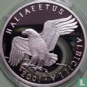 North Korea 7 won 2001 (PROOF) "White-tailed sea eagle" - Image 1
