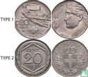 Italien 20 Centesimi 1920 (Typ 2 - glatten Rand) - Bild 3