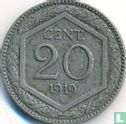 Italien 20 Centesimi 1919 (Typ 2 - gerippten Rand) - Bild 1