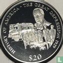 Liberia 20 dollars 2000 (PROOF) "Great Depression" - Image 2