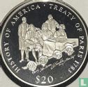 Liberia 20 dollars 2000 (PROOF) "Treaty of Paris" - Afbeelding 2