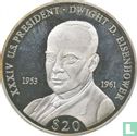 Libéria 20 dollars 2000 (BE) "Dwight D. Eisenhower" - Image 2