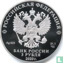 Russie 3 roubles 2020 (BE) "Gena the crocodile" - Image 1