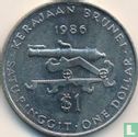 Brunei 1 dollar 1986 - Image 1