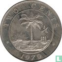 Liberia 2 cents 1979 (PROOF) "Organization of African Unity meeting" - Afbeelding 1