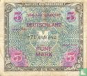 Duitsland 5 Mark (8 digit serial # with dash Without Printer's code)  - Afbeelding 1
