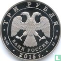 Rusland 3 roebels 2015 (PROOF - kleurloos) "Pskov Kremlin" - Afbeelding 1