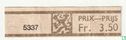 5337 - Prix-Prijs Fr. 3.50 - Image 1