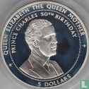 Kiribati 5 dollars 1998 (PROOF) "Queen Elizabeth the Queen Mother - 50th Birthday of Prince Charles" - Image 2