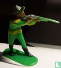 Cowboy aiming with rifle (green) - Image 1