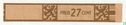 Prijs 27 cent - (Achterop: N.V. Willem II Sigarenfabrieken Valkenswaard) - Image 1