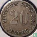 Empire allemand 20 pfennig 1876 (C) - Image 1