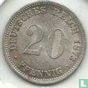 Empire allemand 20 pfennig 1873 (F) - Image 1