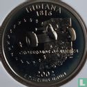 United States ¼ dollar 2002 (PROOF - copper-nickel clad copper) "Indiana" - Image 1
