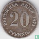 Empire allemand 20 pfennig 1874 (E) - Image 1