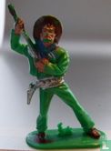 Cowboy slaat met geweer (groen) - Afbeelding 1