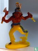 Indianer mit Tomahawk und Dolch (gelb) - Bild 1