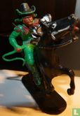 Cowboy on horseback with whip (green) - Image 3
