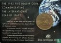 Australien 5 Dollar 1992 (Folder) "International Space Year" - Bild 1
