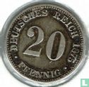 Empire allemand 20 pfennig 1875 (B) - Image 1