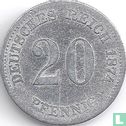 Duitse Rijk 20 pfennig 1874 (G - type 2) - Afbeelding 1