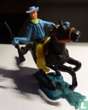Cowboy te paard (blauw) - Afbeelding 1
