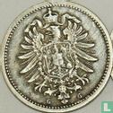 Empire allemand 20 pfennig 1874 (G - type 1 - fauté) - Image 2